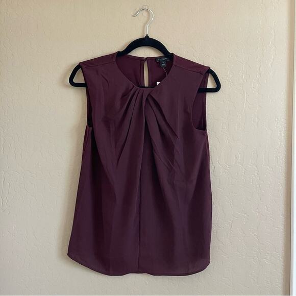 Ann Taylor Tops - New Ann Taylor Burgundy Sleeveless Blouse